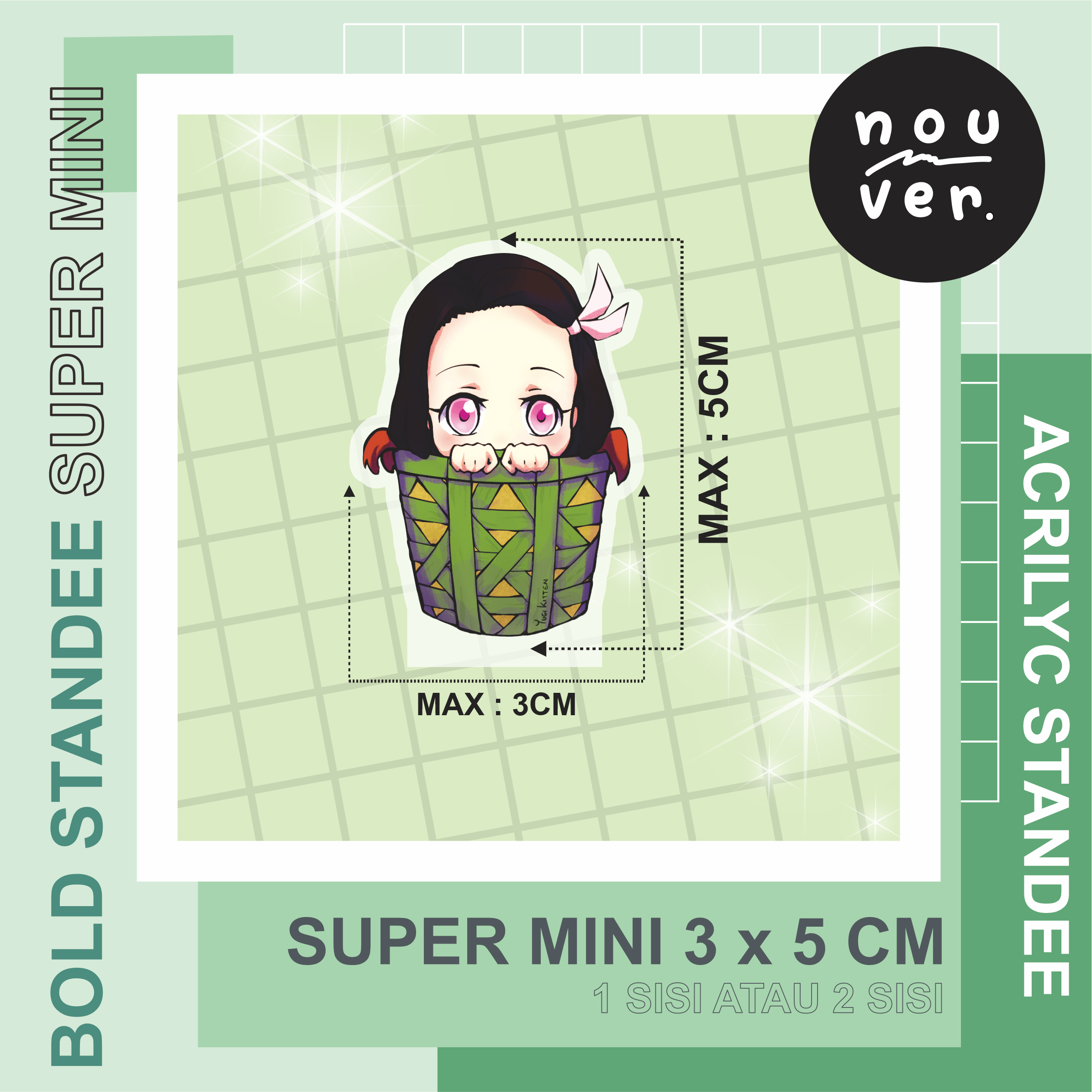 NOUVERSHOP CUSTOM BOLD STANDEE AKRILIK