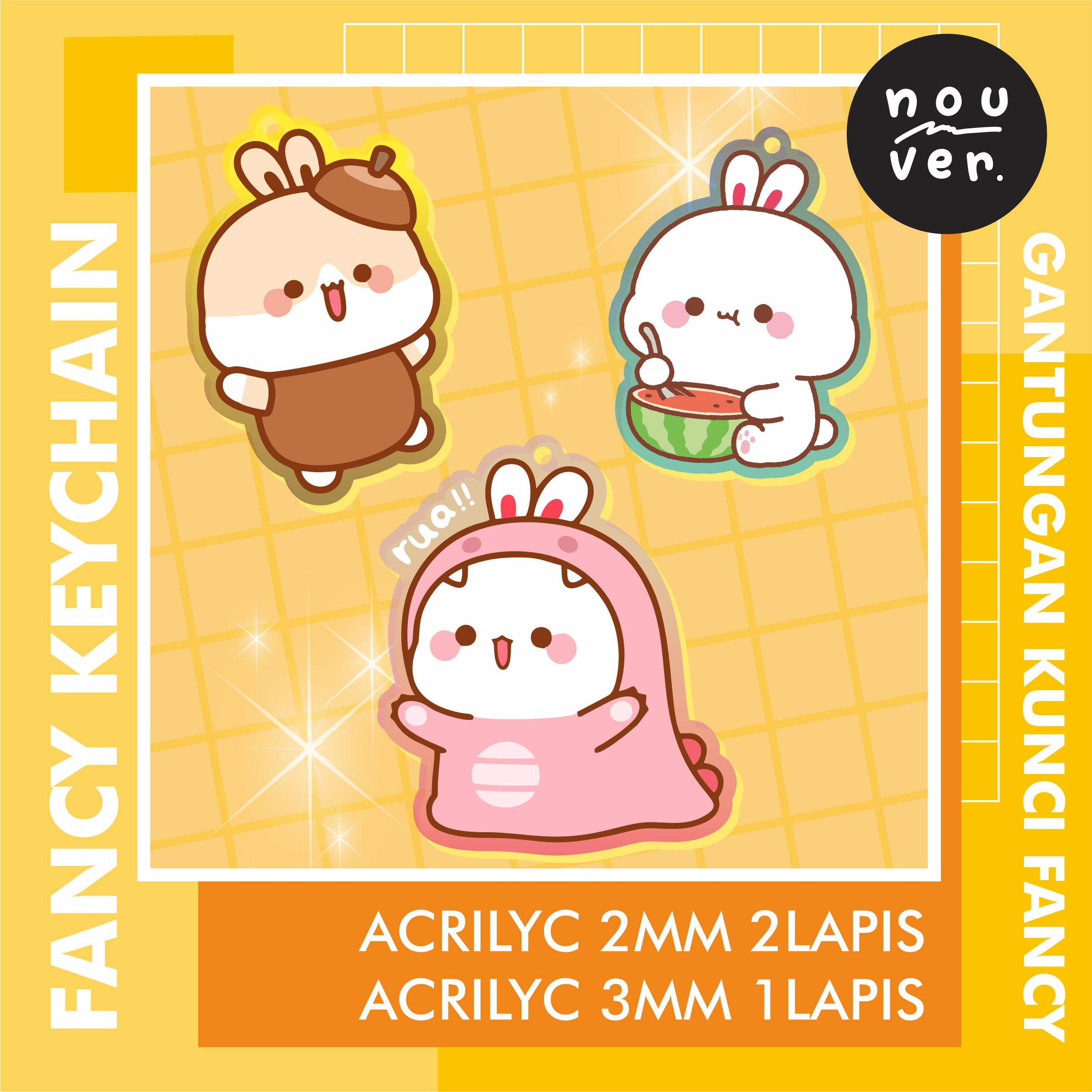 Gantungan Kunci Fancy Keychain Akrilik Custom Nouvershop