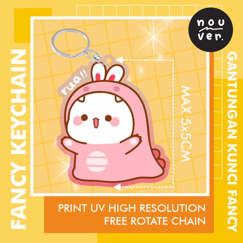 Gantungan Kunci Fancy Keychain Akrilik Custom Nouvershop