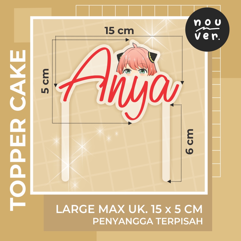 Acrylic Cake Topper Custom - Gambar 2