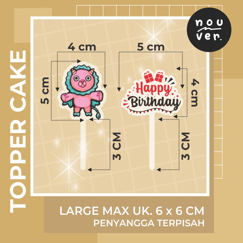 Acrylic Cake Topper Custom - Gambar 3
